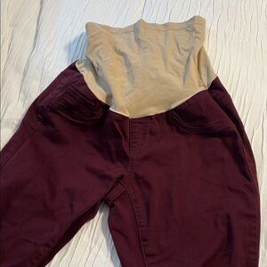 Indigo Blue Burgundy and Cream Maternity Apparel